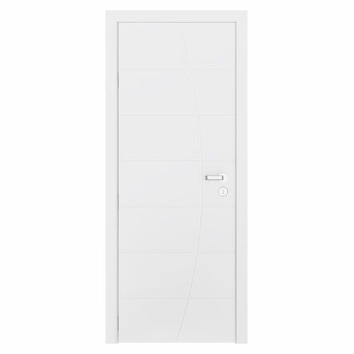 Kit Porta Elegance Acabada Branco com Fechadura Esquerdo Bt14 210x82cm