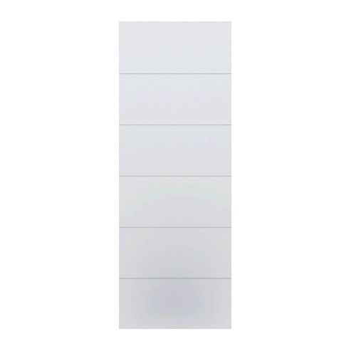 Kit Porta Bella Acabada Branco UV com Fechadura Esquerdo Bt14 210x82cm