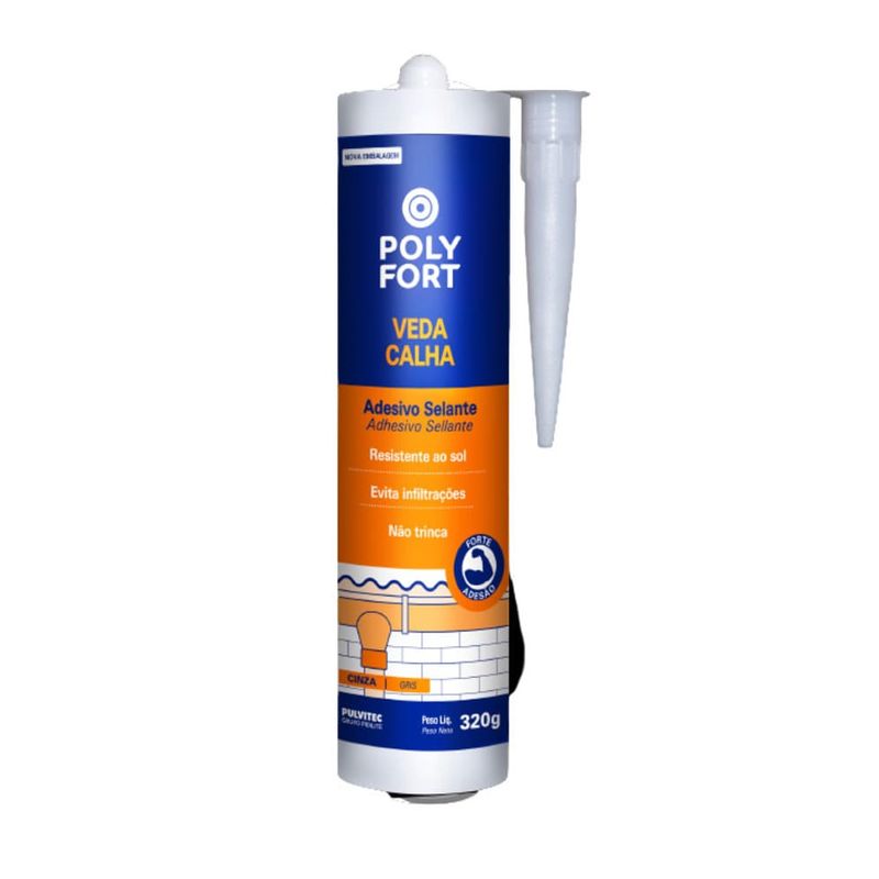 Selante-Veda-Calha-Polyfort-Cinza-320g-Pulvitec