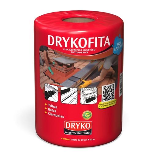 Fita Asfáltica Drykofita Terracota 20cm 10m