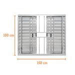 Veneziana-6-Folhas-com-Grade-Aluminio-Brilhante-100x150cm