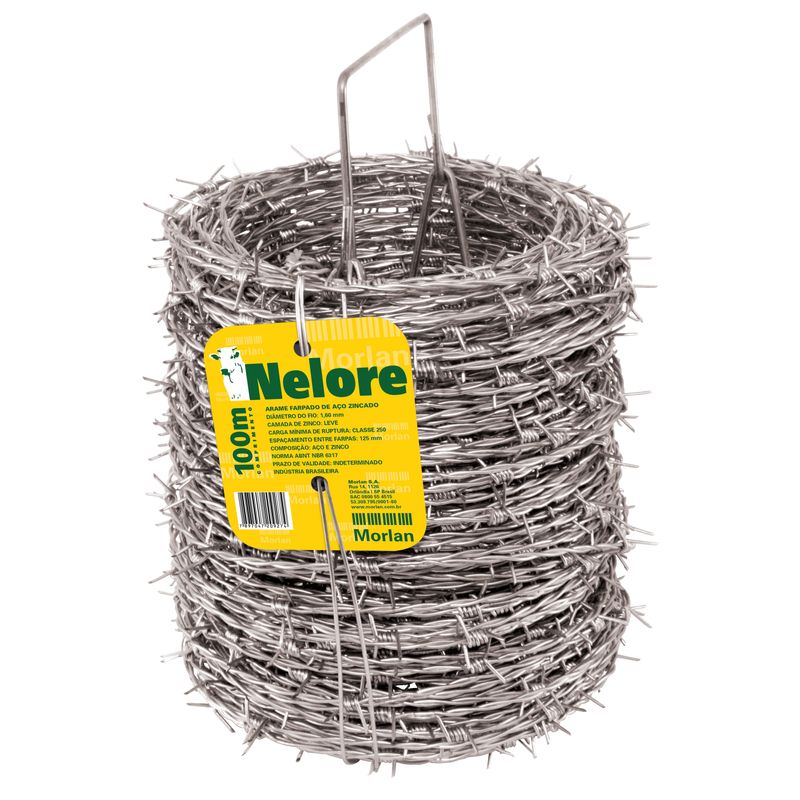 Arame-Farpado-Nelore-Aco-Zincado-100m-Morlan