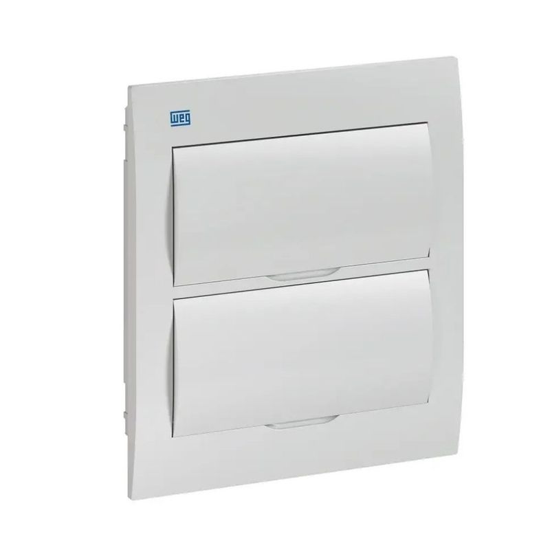 Quadro-PVC-Disjuntor-Embutir-sem-Barramento-para-24-Disjuntores-Branco