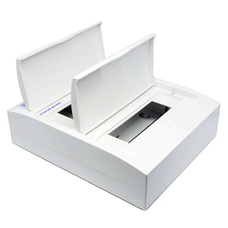 Quadro-PVC-Disjuntor-Embutir-sem-Barramento-para-24-Disjuntores-Branco