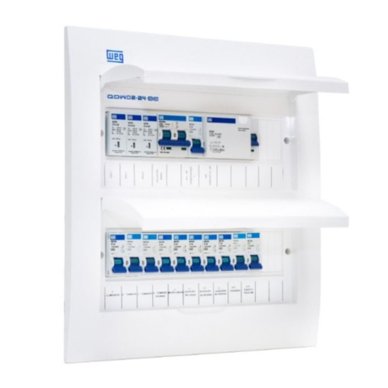 Quadro-PVC-Disjuntor-Embutir-sem-Barramento-para-24-Disjuntores-Branco