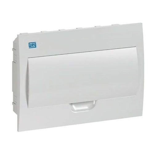 Quadro PVC Disjuntor Embutir sem Barramento para 12 Disjuntores Branco