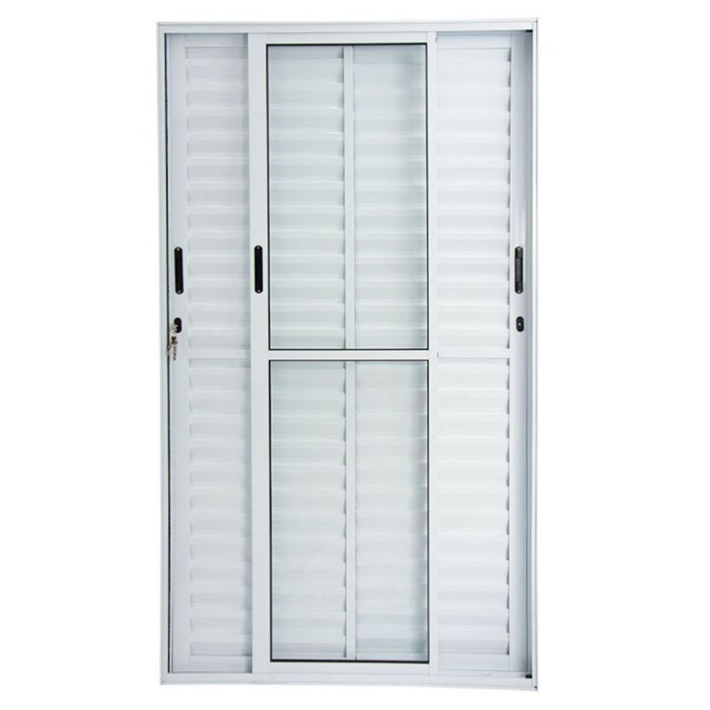 Porta-Balcao-Veneziana-3-Folhas-Vidro-Liso-Aluminio-Branco-210x150cm