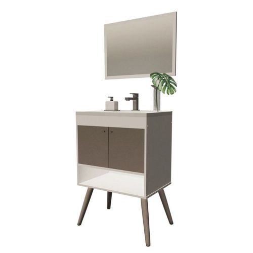 Kit Gabinete para Banheiro Sigma Branco/Gianduia 62,5cm