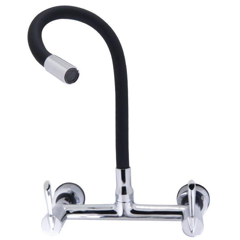 Misturador-para-Cozinha-Parede-1-4V-Preto-Color-3368-C61-DN15