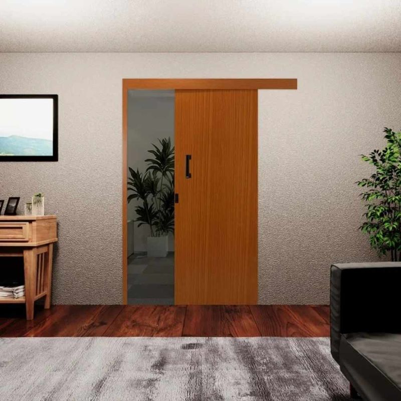 Kit-Porta-Correr-Lisa-Melaminica-Sobrepor-Mogno-Revesivel-215x70cm
