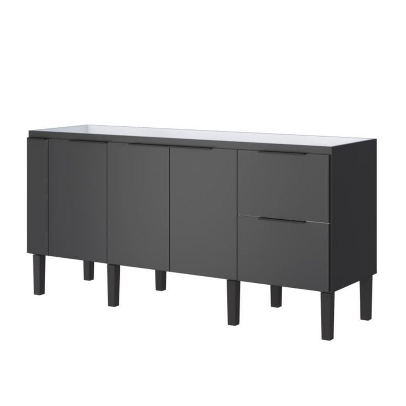 Gabinete-para-Cozinha-Cisne-175x515x86cm-MDP-MDF-Preto