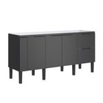 Gabinete-para-Cozinha-Cisne-175x515x86cm-MDP-MDF-Preto
