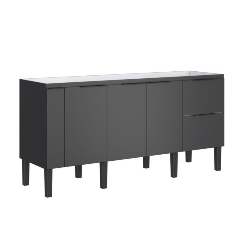 Gabinete-para-Cozinha-Cisne-175x515x86cm-MDP-MDF-Preto