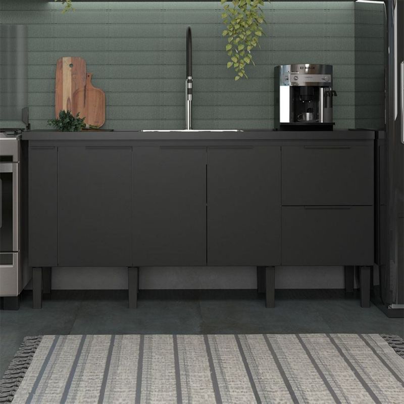 Gabinete-para-Cozinha-Cisne-175x515x86cm-MDP-MDF-Preto