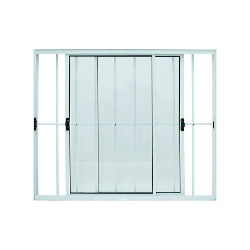Janela-de-Correr-2-Folhas-com-Grade-Aluminio-Branco-100x150cm