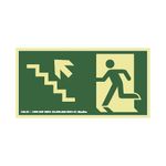 Placa-Escada-Sobe-Esquerda-30x15cm-em-PVC-Fotoluminescente
