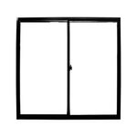Janela-de-Correr-2-Folhas-sem-Grade-Aluminio-Preto-100x120cm
