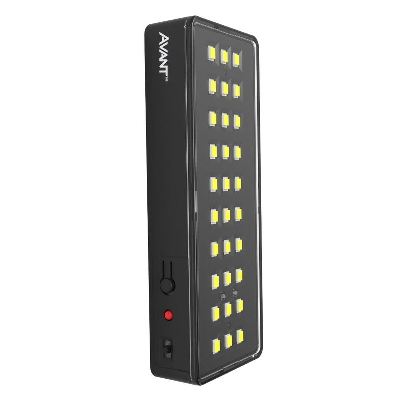 Luminaria-de-Emergencia-LED-Barra-Preta-1W-Luz-Branca-100-lumens