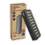 Luminaria-de-Emergencia-LED-Barra-Preta-1W-Luz-Branca-100-lumens