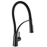 Monocomando-para-Cozinha-Mesa-Bica-Alta-Preto-Suporte-Flexivel-305cm