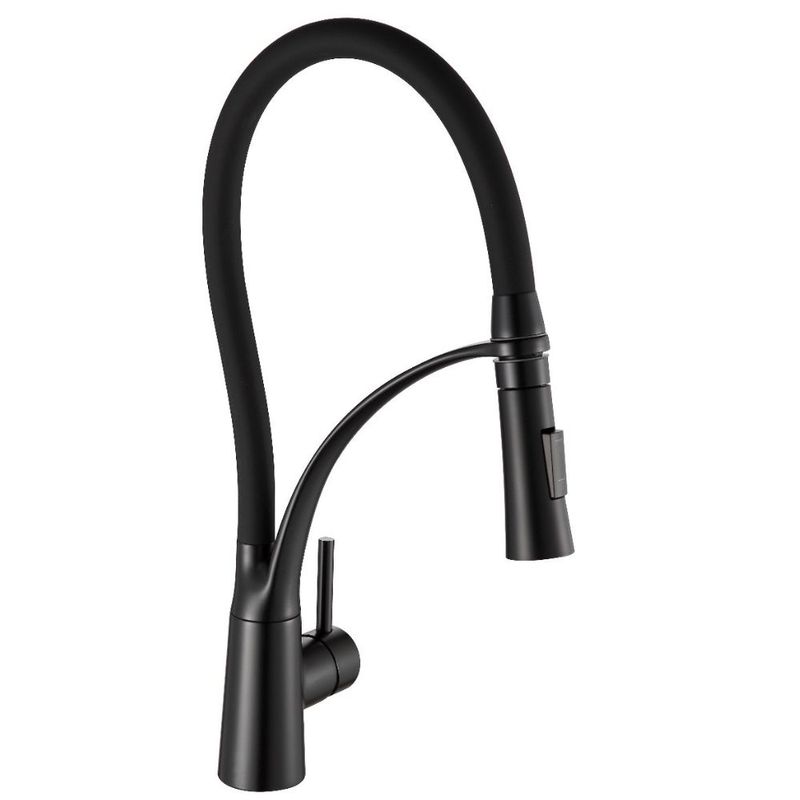 Monocomando-para-Cozinha-Mesa-Bica-Alta-Preto-Suporte-Flexivel-305cm