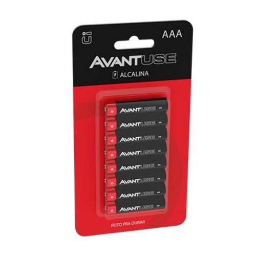 Pilha Alcalina 1.5V Tipo AAA Blister com 8 Unidades