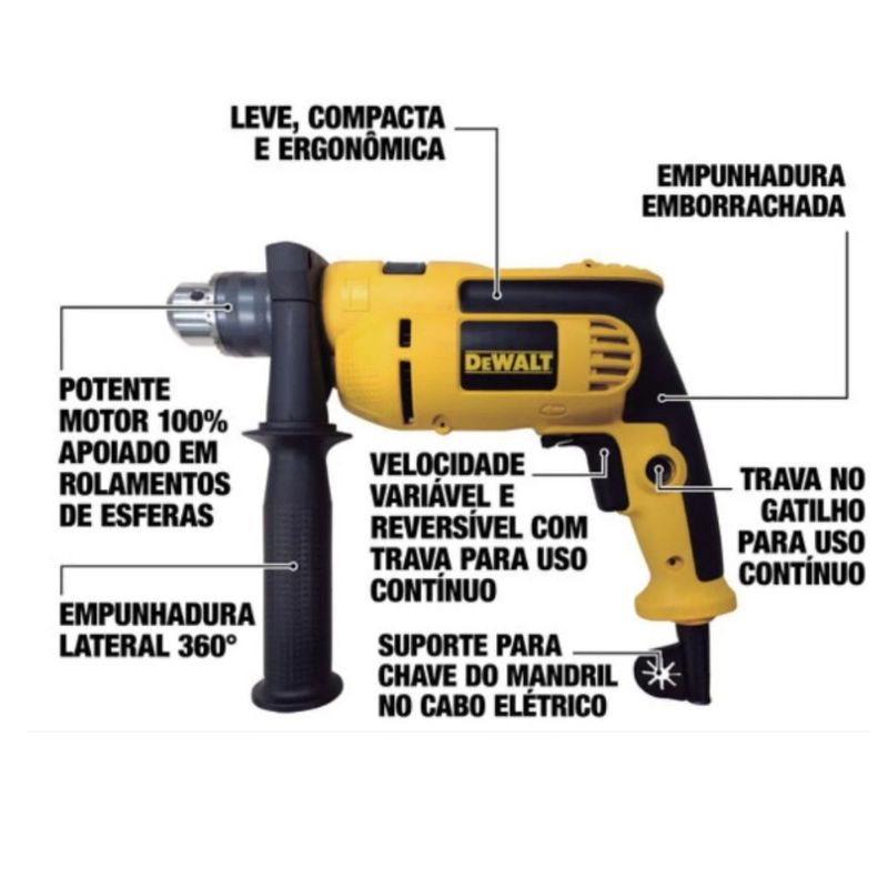 Furadeira-de-Impacto-1-2---13mm--710W-DWD502SWBR-c-5Brocas-220V-Dewalt