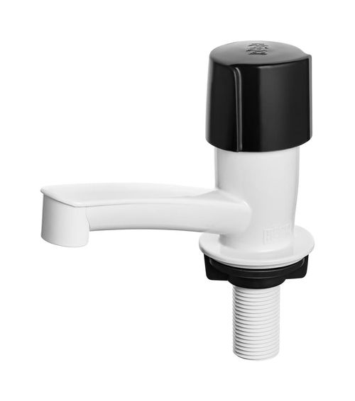 Torneira para Banheiro Mesa Bica Baixa Branca/Preta Facilita