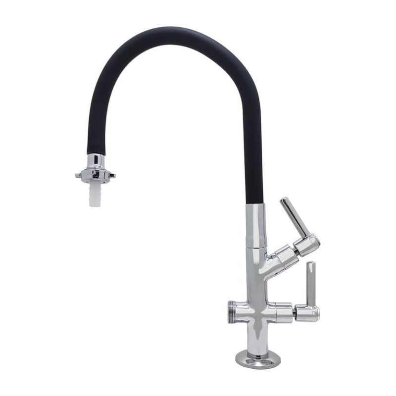 Torneira-para-Tanque-Jardim-Mesa-Longa-Flexivel-com-Bico-C53-Preto