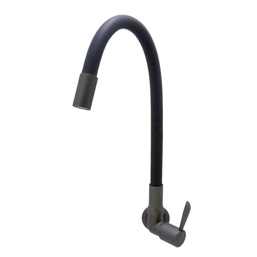 Torneira para Cozinha Parede 1/4V Bica Média Preto Color 3068 C61
