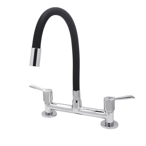 Misturador para Cozinha Mesa 1/4V Bica Alta Preto Color 3369 C61 DN15