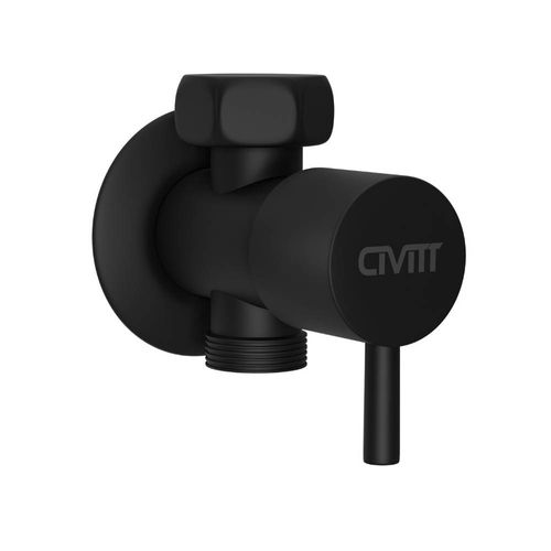 Registro para Ducha Higiênica/Máquina Metal com Derivador Preto 1/2"