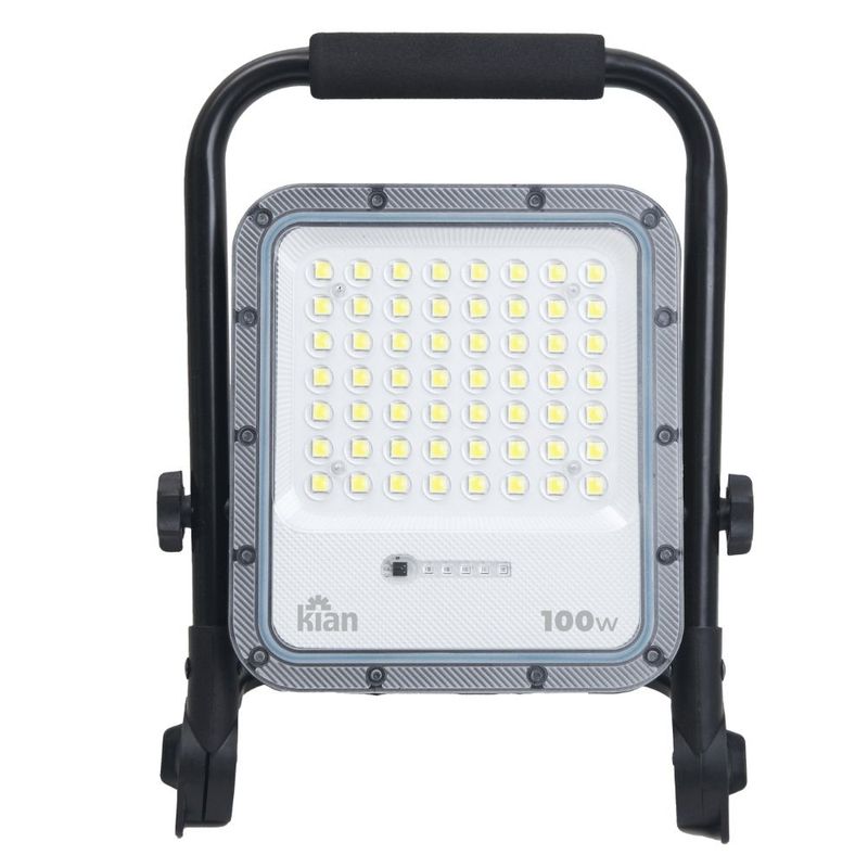 Refletor-de-LED-Portatil-Recarregavel-100W-IP65-1300-Lumens-Luz-Branca