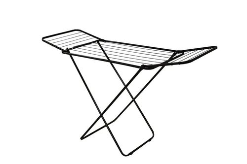 Varal de Chão com Abas em Aço Preto 143x90x50cm Maxeb
