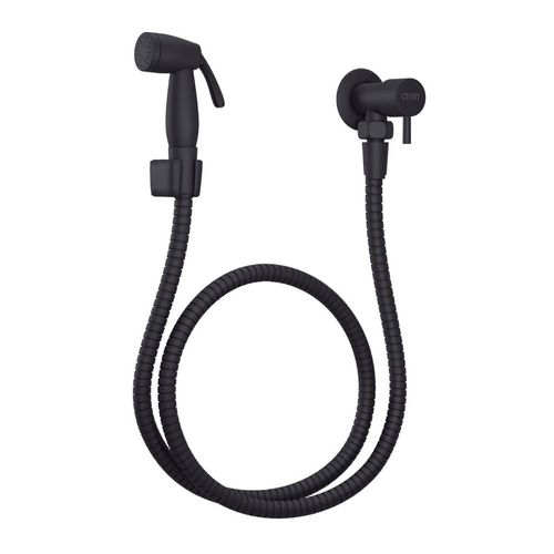 Ducha Higiênica Metálica Registro Preto Fosco 1/4V Napoles Civitt