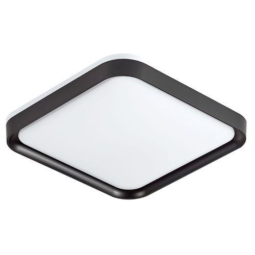 Plafon de LED Sobrepor Preto 24W 30x30cm 1900 Lúmens 3 Tons de LED