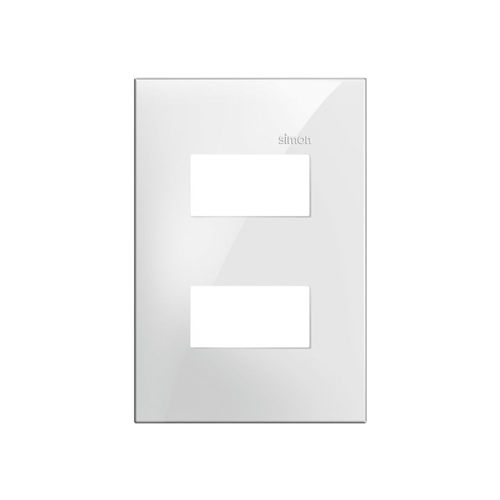Placa 2 Postos 4x2 sem Suporte Branca Simon 35