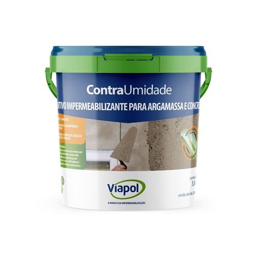 Aditivo Impermeabilizante Contra Umidade Branco 3,6L Viapol