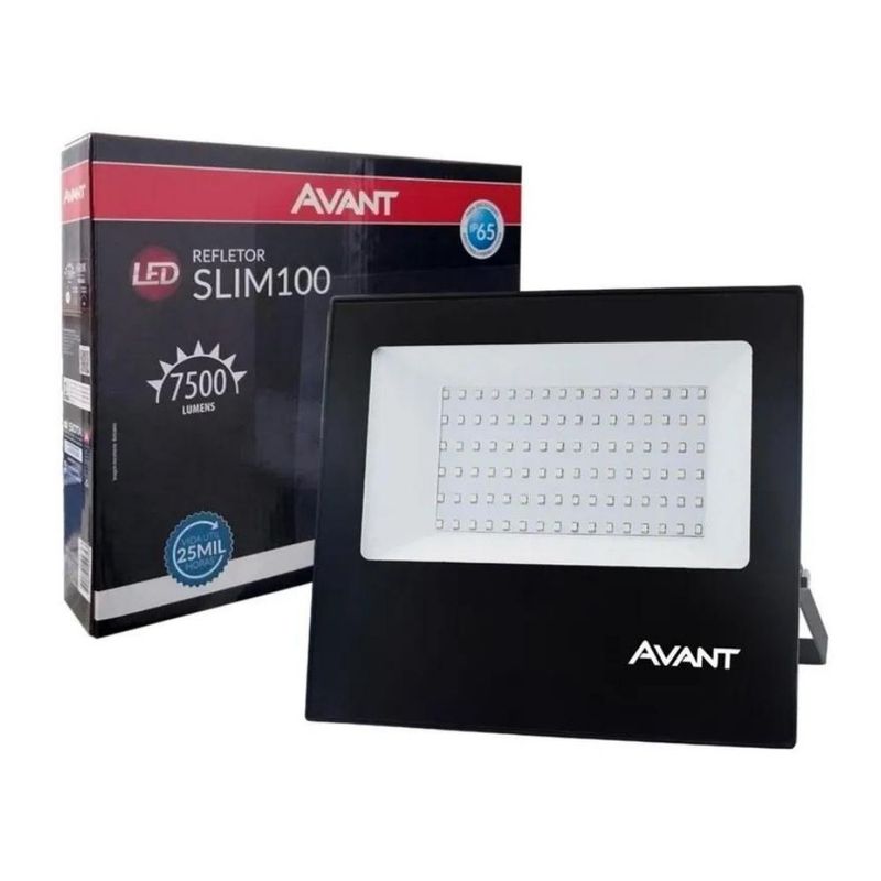 Refletor-de-LED-Slim-100W-IP66-7500-Lumens-Luz-Branca