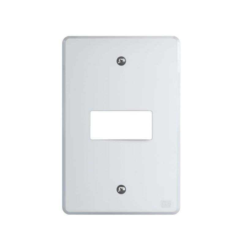 Placa-1-Posto-4x2-Branca-Equille