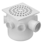 Caixa-Sifonada-com-Grelha-Quadrada-Branca-150-x-150-x-50mm-Krona