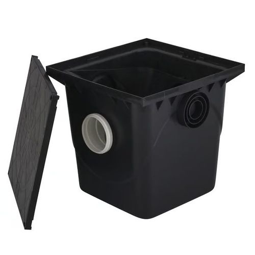 Caixa de Gordura Polipropileno com Cesto para Limpeza Preto 42L Taf