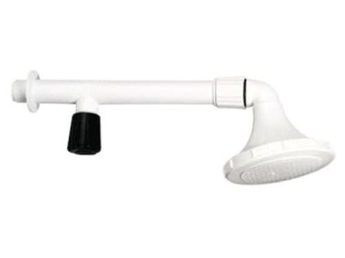 Ducha Fria 4" com Cano e Registro Branco 20cm 1/2" Luconi