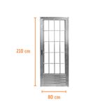 Porta-Palito-Aluminio-Brilhante-Natural-Vidro-Liso-Direito-210x80cm