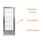 Porta-Palito-Aluminio-Brilhante-Natural-Vidro-Liso-Direito-210x80cm