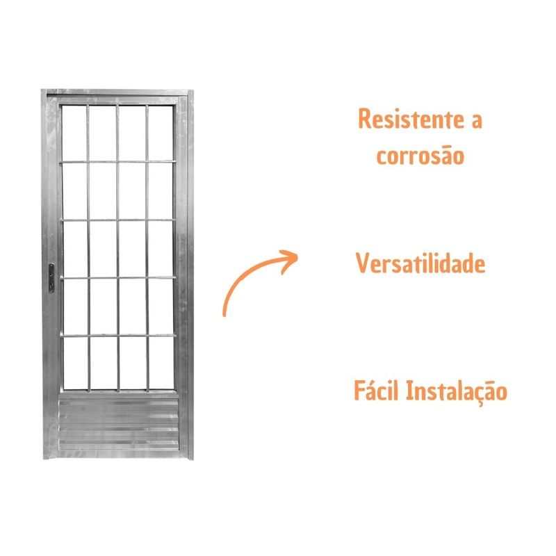 Porta-Palito-Aluminio-Brilhante-Natural-Vidro-Liso-Direito-210x80cm