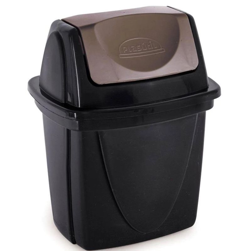 Lixeira-Eco-Basculante-49L-Preta-com-Tampa-Plasutil