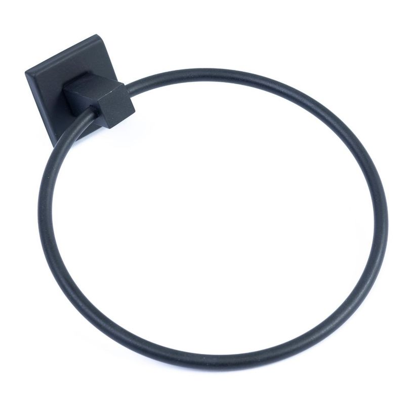 Porta-Toalha-de-Rosto-Quadra-Argola-Preto-Fosco