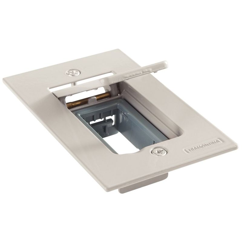 Tampa-para-Caixa-de-Piso-4x2-para-1-Modulo-Liz-em-Aluminio-Cinza