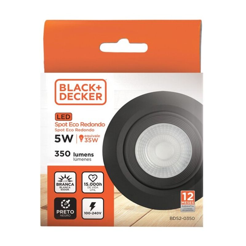 Spot-de-Led-de-Embutir-Redondo-Preto-Eco-5W-350-Lumens-Luz-Branca
